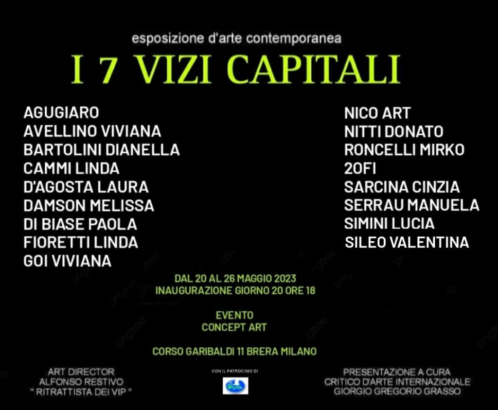 COLLETTIVA D'ARTE CONTEMPORANEA A BRERA: I 7 VIZI CAPITALI